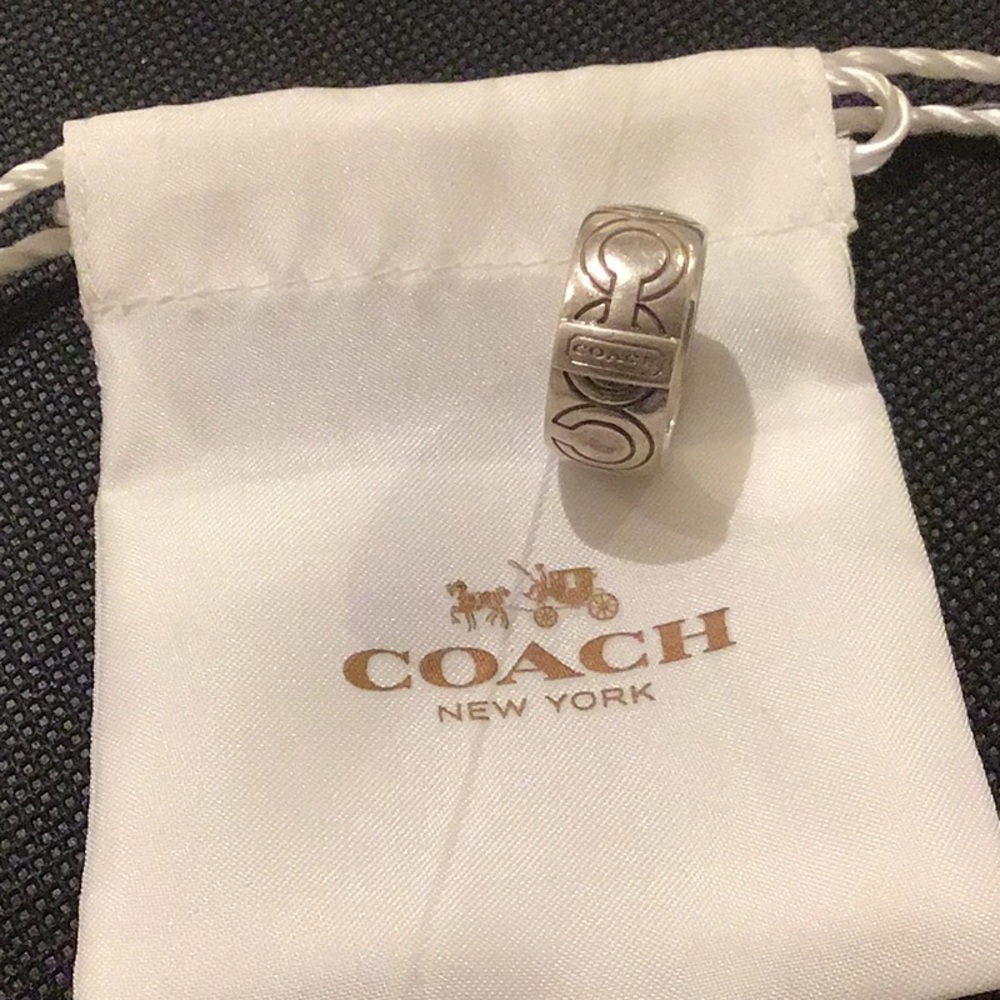 Coach Silver Patterned Ring - image 6